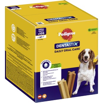 Pedigree Dentastix Daily Oral Care Megapack 105Stk für mittelgroße Hunde