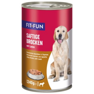FIT+FUN Nassfutter Hund Audlt, Ragout, Lamm 6x1,24 kg