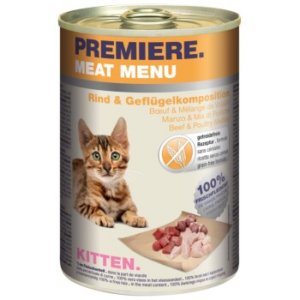PREMIERE Meat Menu Kitten Rind und Geflügelkomposition 6x400 g
