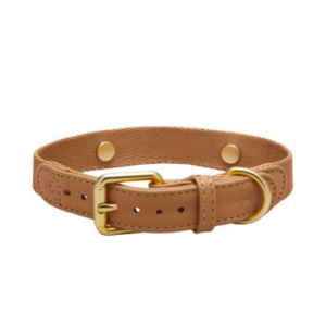 Barkalot Hundehalsband Veganes Leder beige XS