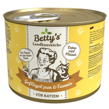 Betty's Landhausküche Geflügel pur & Taurin 6x200 g