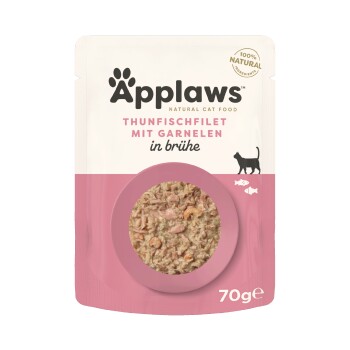 Applaws Nassfutter Katze Adult Thunfischfilet und Pazifik Garnele 12x70 g