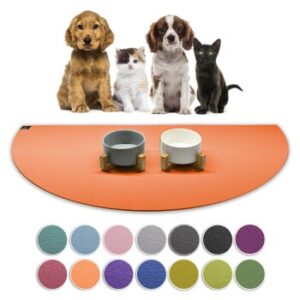 SANOZOO ® - Napfunterlage Halbrund - Öko-Tex und Made in Germany orange 60 cm, 1,2 m
