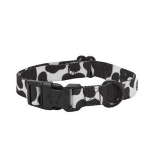 Barkalot Hundehalsband Recyceltes Polyester schwarz/ weiß S