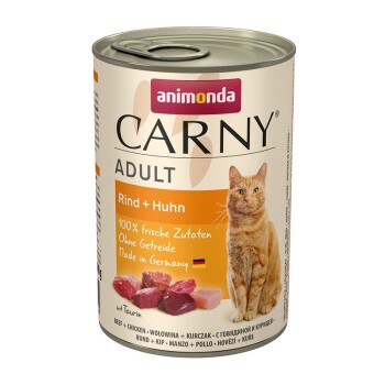 animonda Carny Nassfutter Katze Adult 6x400 g Rind & Huhn