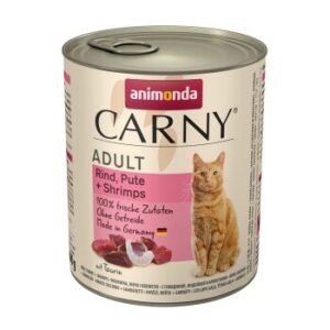 animonda Carny Nassfutter Katze Adult Rind, Pute und Shrimps 6x800 g