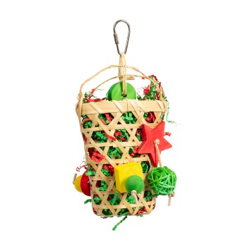 HappyBird Hängespielzeug Bamboo Shred-Basket