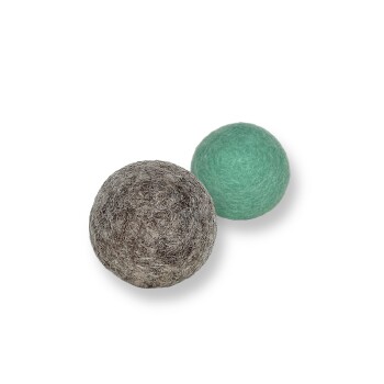 Catlabs Katzenspielzeug Flinke Filzbälle aus Schafwolle 2er Pack