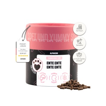 ALPHAZOO Ente Ente Ente Ente 65g I Leckerli für Katzen