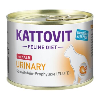 KATTOVIT Feline Diet Nassfutter Katze Urinary Adult Kalb 12x185 g