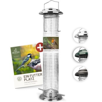 wildtier liebe Futterspender für Erdnüsse 38cm, Silber