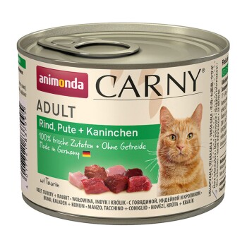 animonda Carny Nassfutter Katze Adult Rind, Pute und Kaninchen 6x200 g