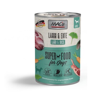 MAC's Nassfutter Hund Adult Lamm und Ente 6x400 g