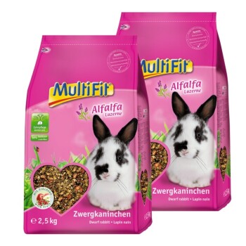 MultiFit für Zwergkaninchen mit Alfalfa 2x2,5 kg