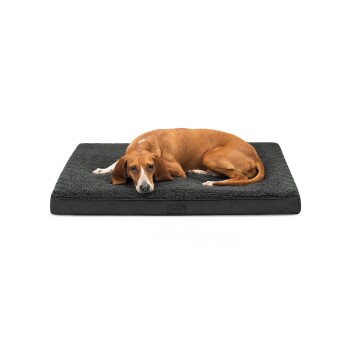 Lionto orthopädisches Hundebett, 91x69x8 cm, für Hunde & Katzen, schwarz