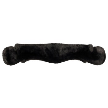 Equinate Mondgurt anatomisch mit synthetischem Lammfell schwarz 70 cm