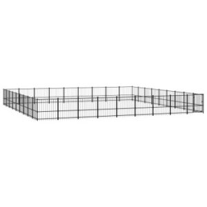 VidaXL Outdoor Hundezwinger Stahl 8,73 m, 8,73 m, 1 m