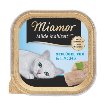 Miamor Milde Mahlzeit Geflügel pur und Lachs 16x100 g
