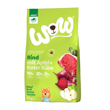 WOW Mini Adult Rind mit Apfel 1kg