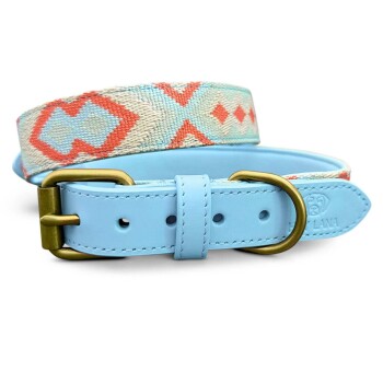 Hey Lana Premium Halsband Gepolstert korall/hellblau/beige XS