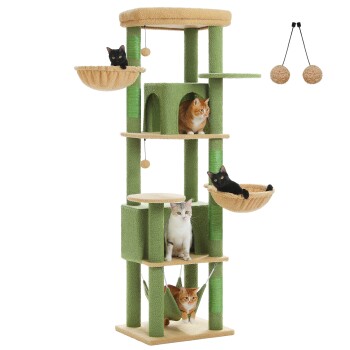 Pawz Road Kratzbaum 181cm Großer Katzenbaum grün