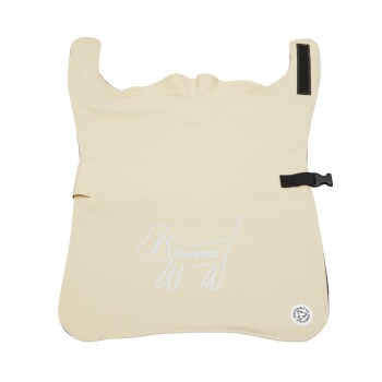 Barkalot Hunderegenmantel aus Upcycled-Stoff beige L
