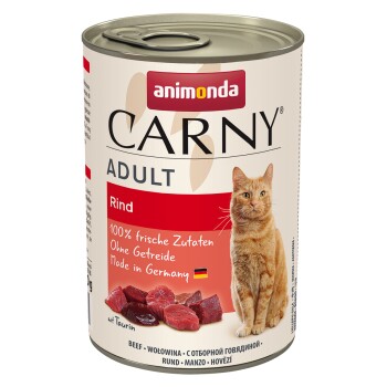 animonda Carny Nassfutter Katze Adult 6x400 g Rind pur