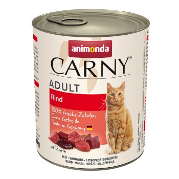 animonda Carny Nassfutter Katze Adult Rind pur 6x800 g