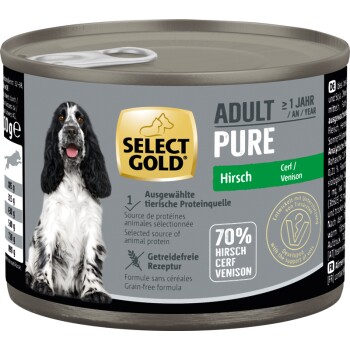 SELECT GOLD Pure Adult Hirsch 6x200 g