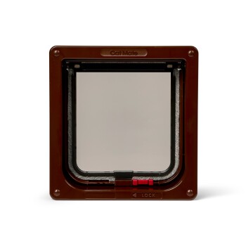 Cat Mate Manuell verschließbare Katzenklappe mit Türeinsatz- 234 braun