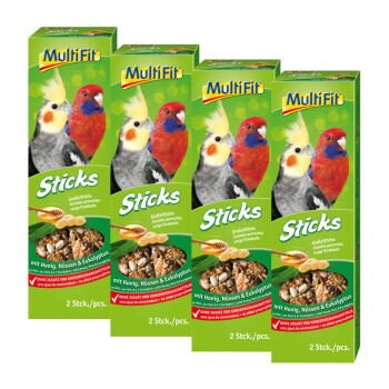 MultiFit Großsittich Sticks 4x2er Honig und Nuss