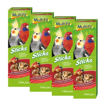 MultiFit Großsittich Sticks 4x2er Beeren