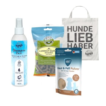 Bellfor Körperpflege-Sparset mit rückfettendem Hundeshampoo