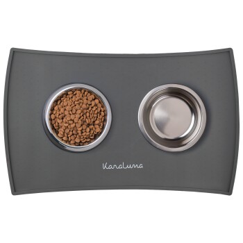 KaraLuna Napfunterlage aus Silikon 48x30 cm geschwungen grau